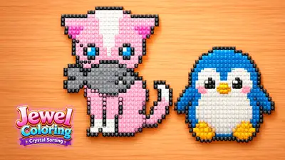 Jewel Coloring: Crystal Sorting - free online action game